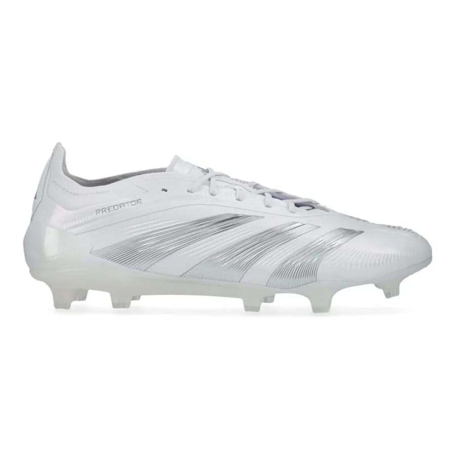 PREDATOR ELITE FG PEARLIZED - FOOTWEAR WHITE/SILVER METALLIC