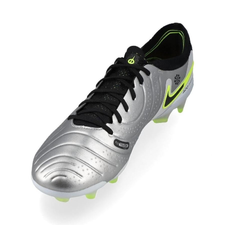 NIKE TIEMPO LEGEND 10 ELITE FG MAD VOLTAGE - METALLIC SILVER/BLACK/VOLT