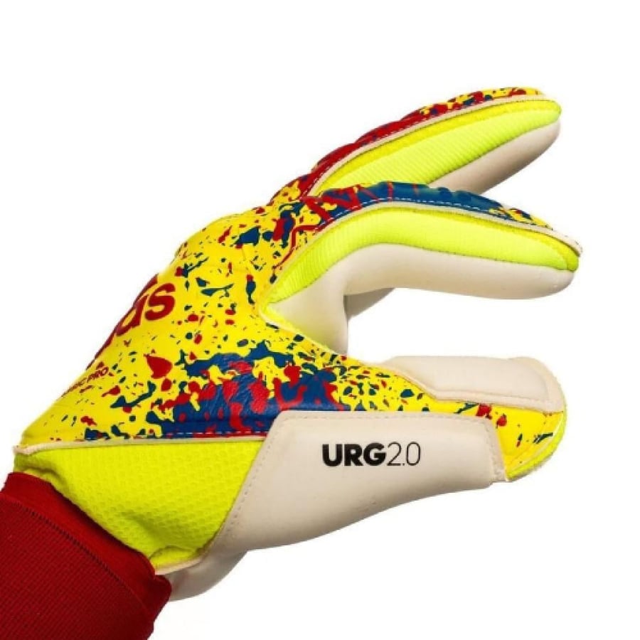ADIDAS GOALKEEPER GLOVES CLASSIC PRO EXHIBIT - SOLAR YELLOW/ACTION RED/FOOTBALL BLUE