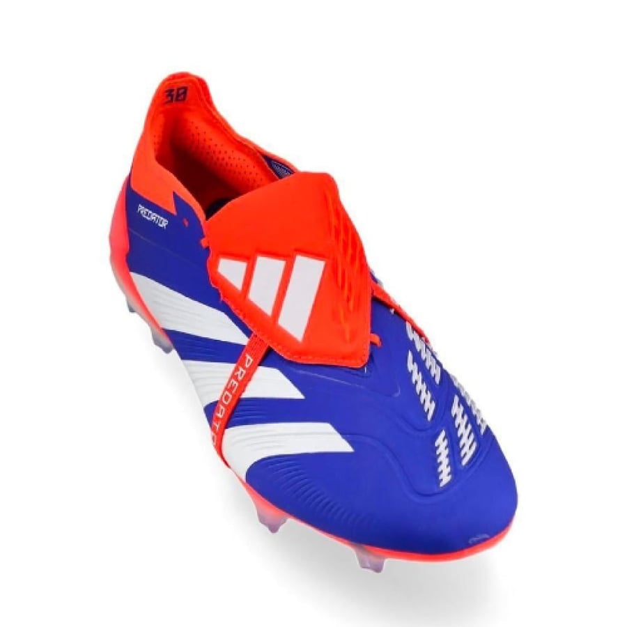 ADIDAS PREDATOR ELITE FOLD-OVER TONGUE FG ADVANCEMENT - LUCID BLUE/FOOTWEAR WHITE/SOLAR RED