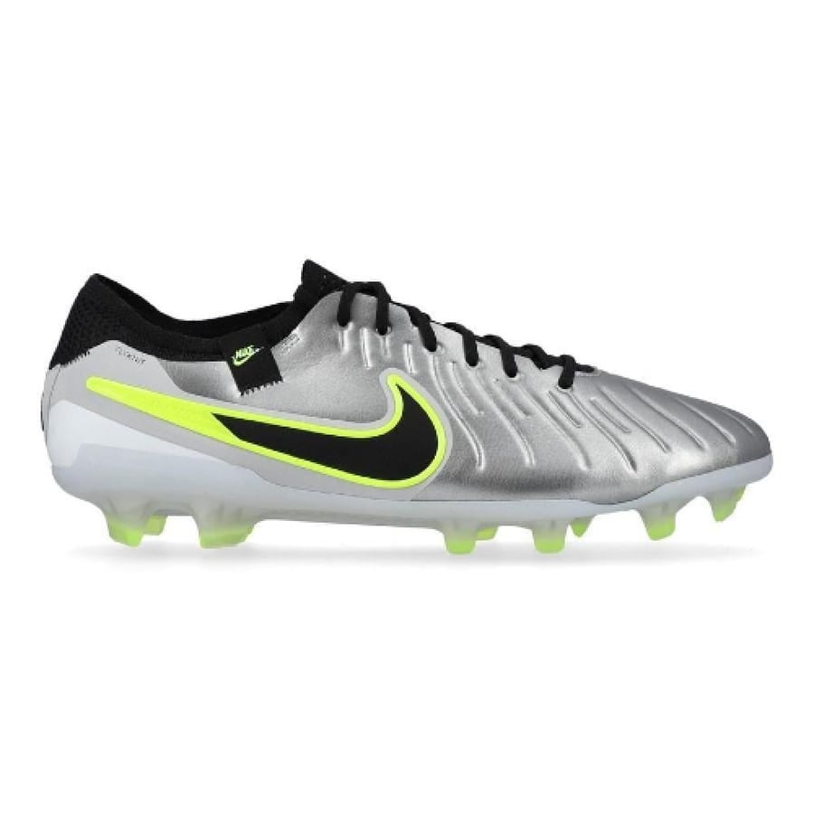 NIKE TIEMPO LEGEND 10 ELITE FG MAD VOLTAGE - METALLIC SILVER/BLACK/VOLT