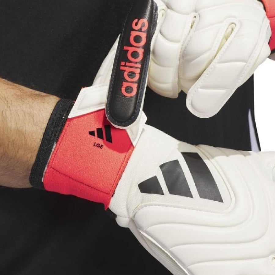 ADIDAS GOALKEEPER GLOVES COPA LEAGUE SOLAR ENERGY - IVORY/SOLAR RED/BLACK