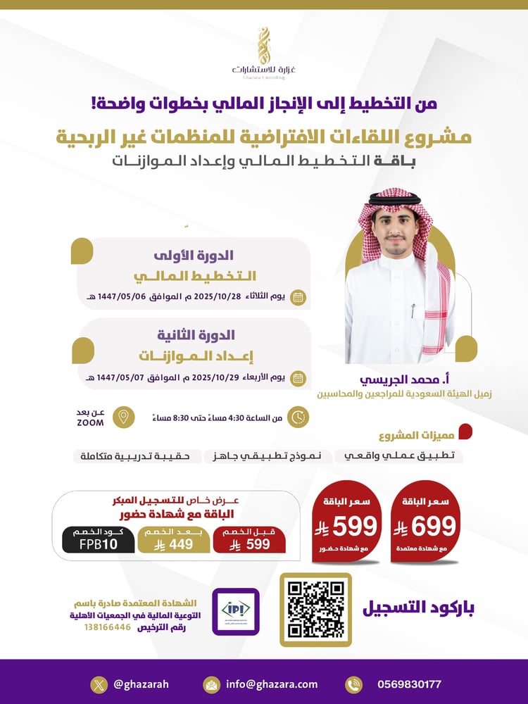دورة التخطيط المالي وإعداد الموازنات