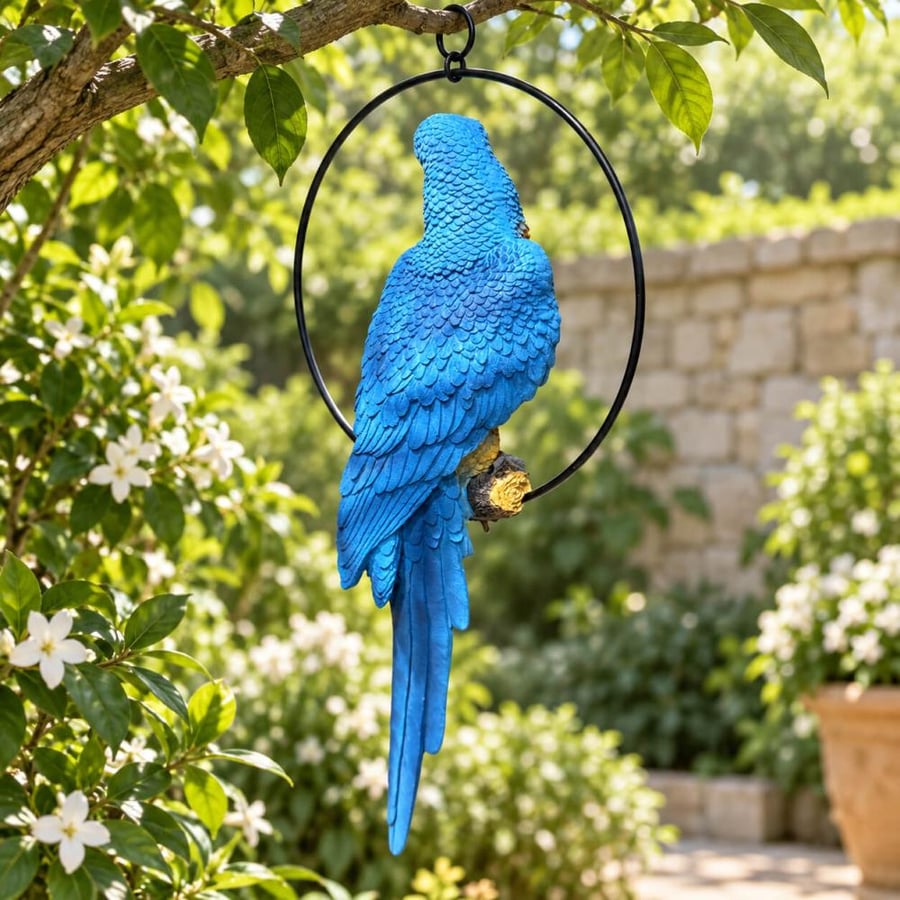 مجسم ببغاء وسط