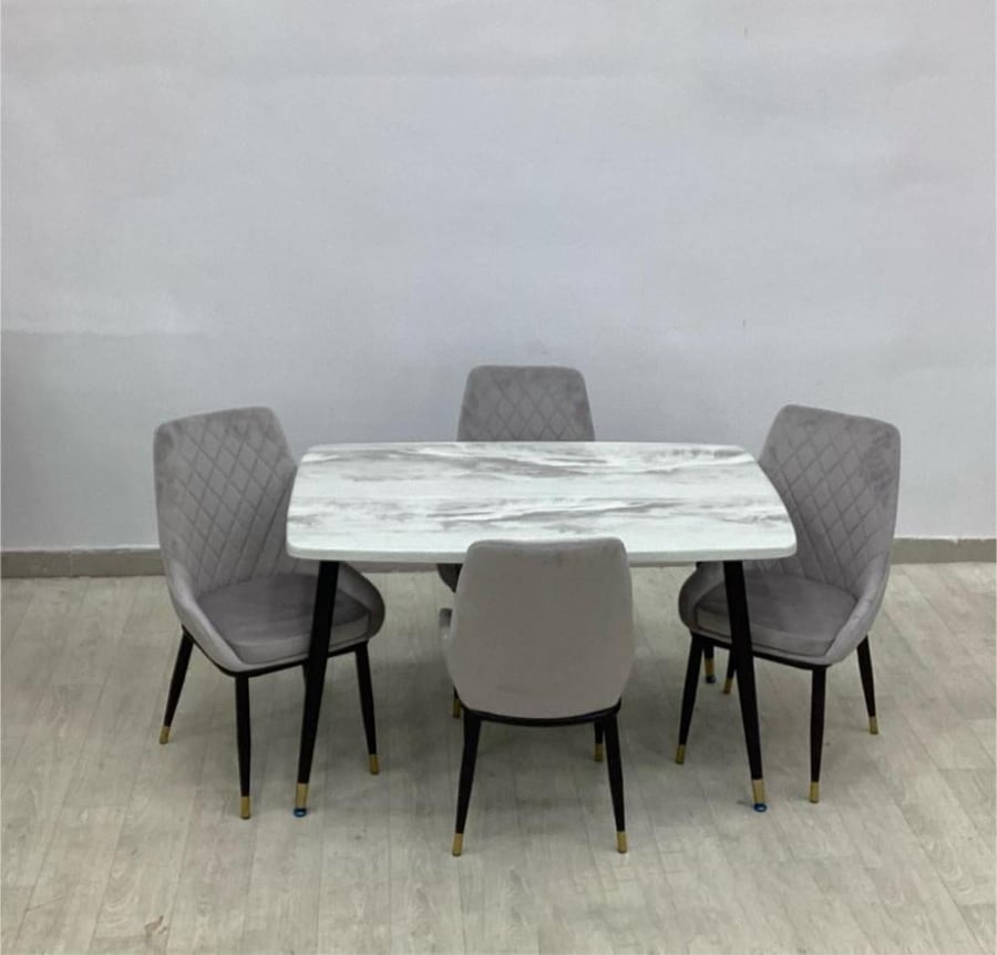 طاولة طعام 4 كرسي رخام