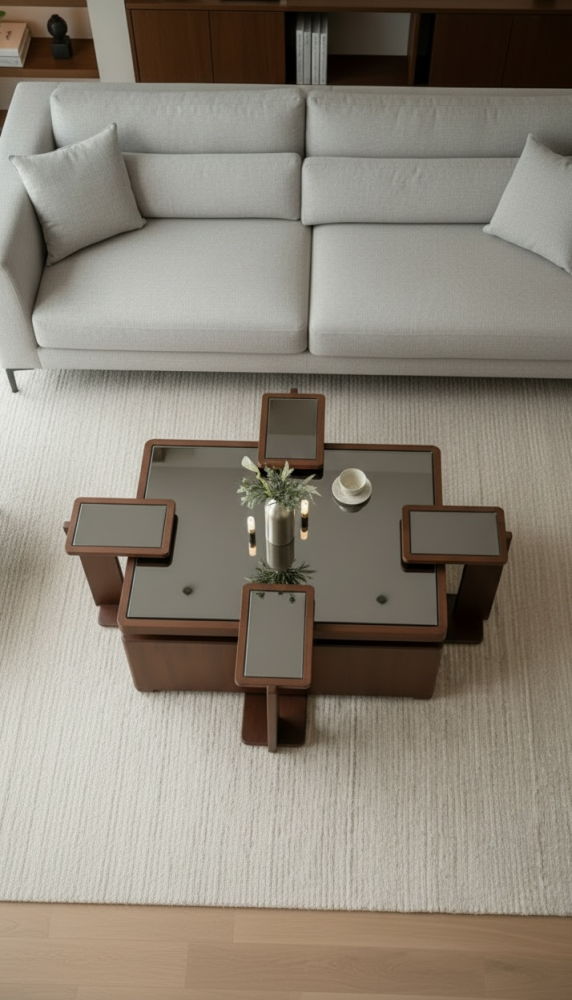 طقم طاولات قهوة وضيافة بتصميم عصري sa