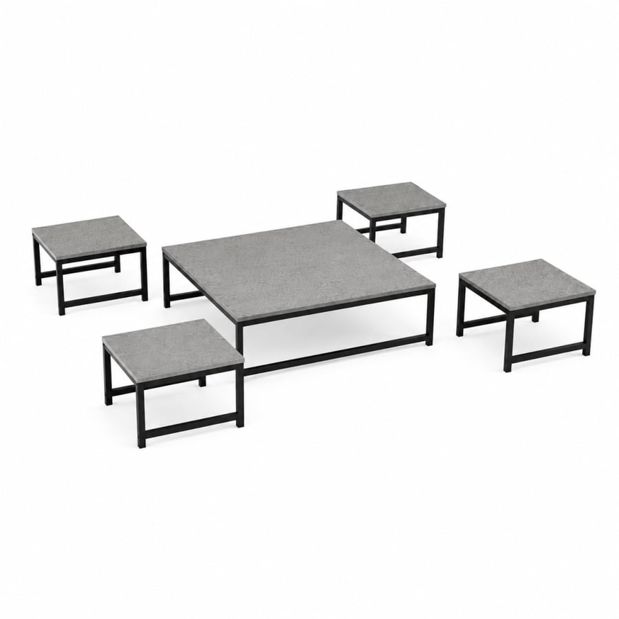 طقم شاي ارضي مربع 1+4 TS101 GREY