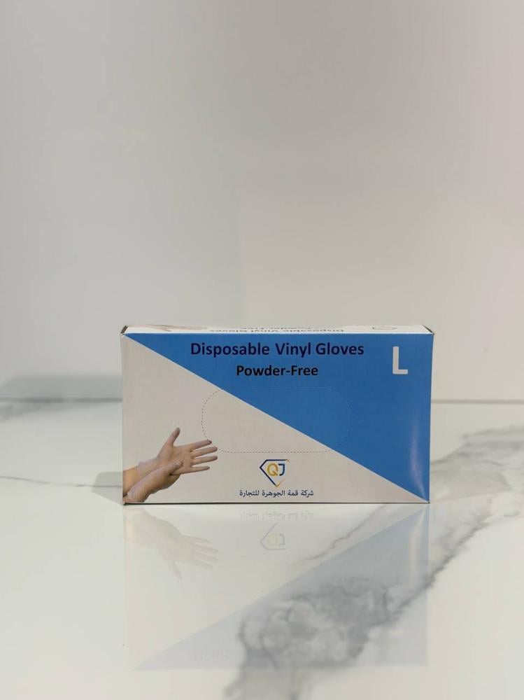قفازات بلاستيك للاستعمال مرة واحدة – مقاس لارج (شفافة)