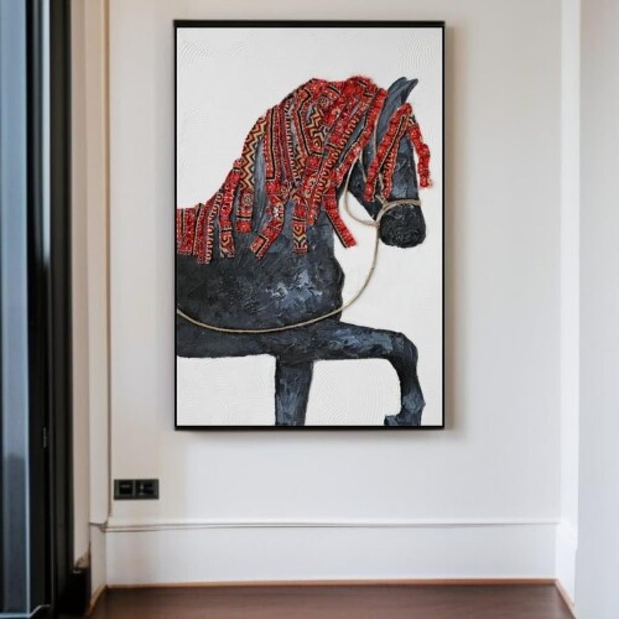 لوحات جدارية خيل 82*122 سم
