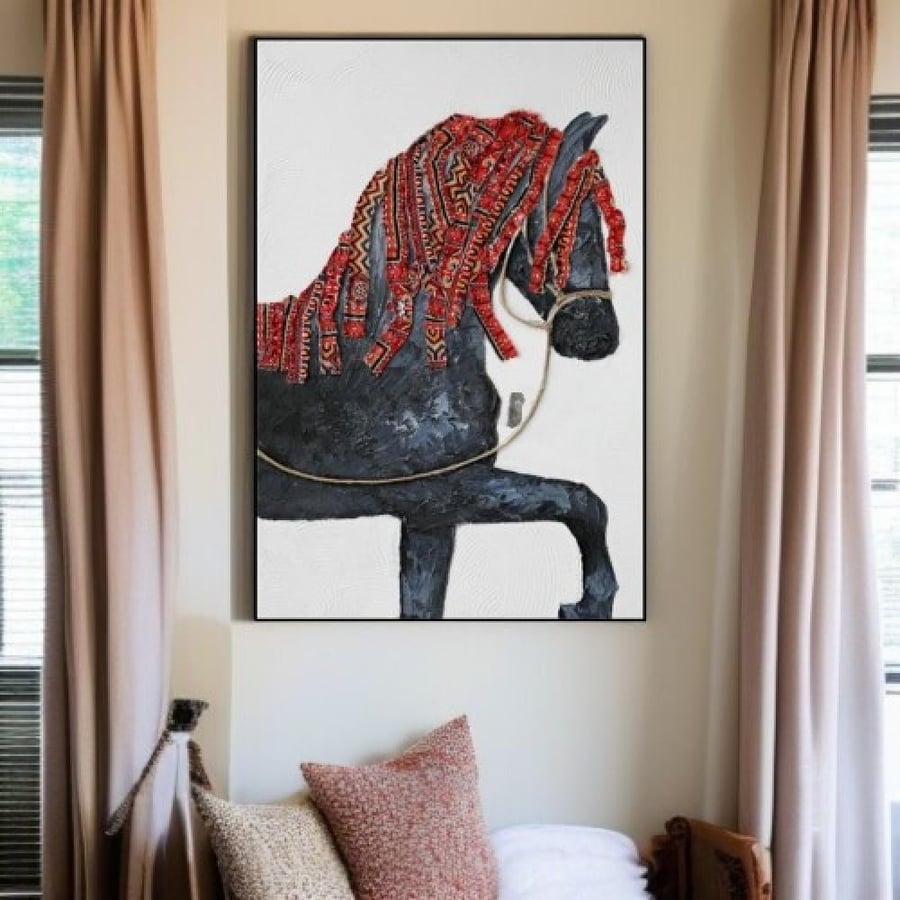 لوحات جدارية خيل 82*122 سم