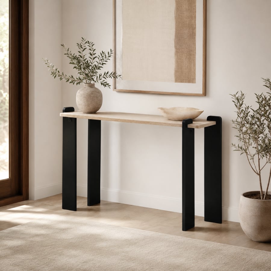YG-008 BEIGE BLACK طاولة كونسول مقاس 140 سم