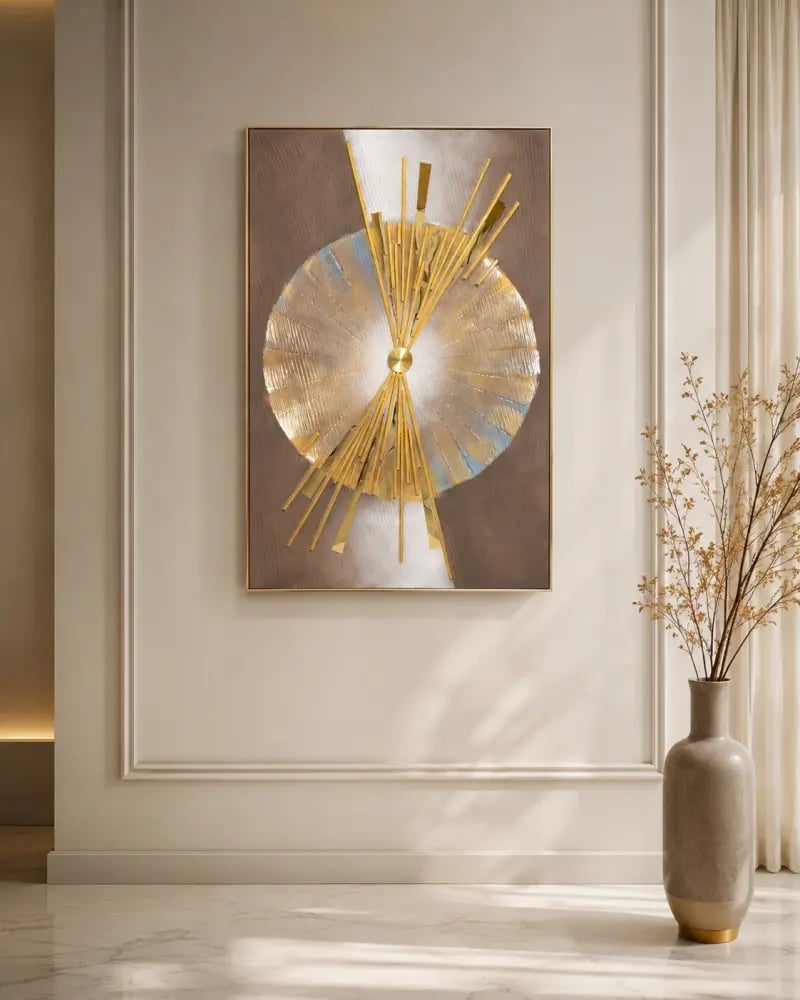 لوحات جدارية اطار ذهبي 80*120 SHW-388