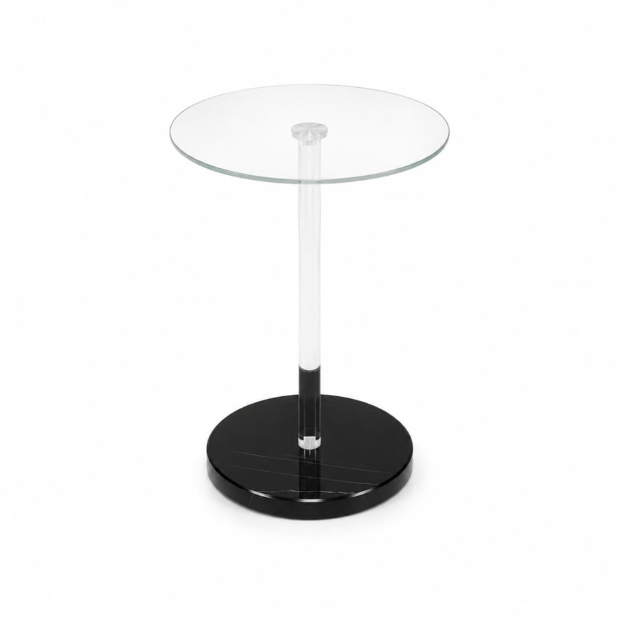 "طاولة خدمة مفرد OG-23CLEAR GLASS +BLACK MARBLE"*عروض