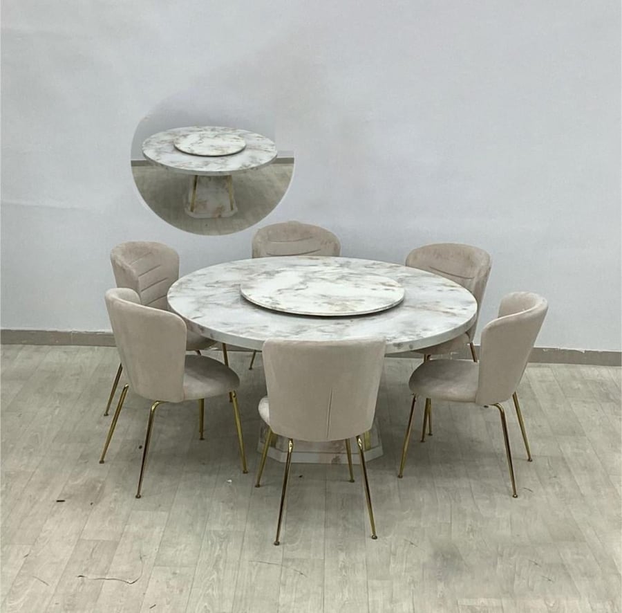 طاولة دائرية رخام