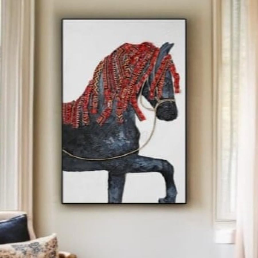 لوحات جدارية خيل 82*122 سم