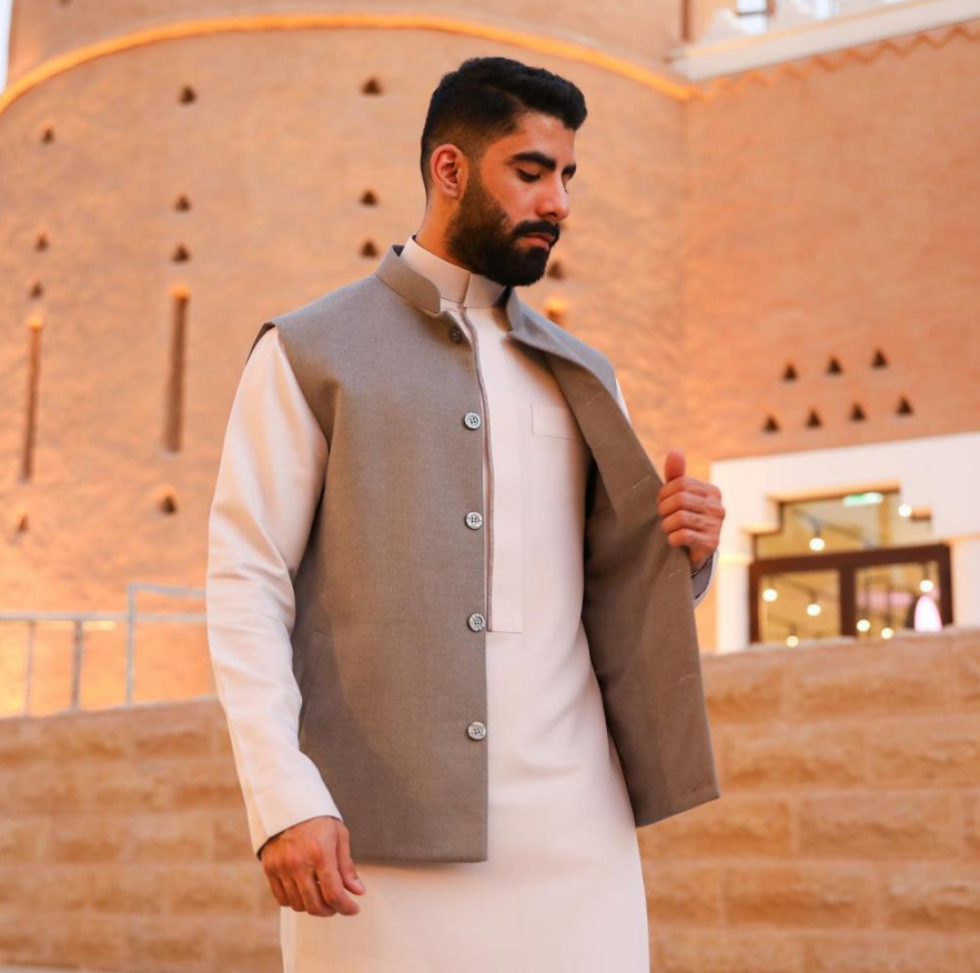 سديري ازرار لون رمادي فاتح