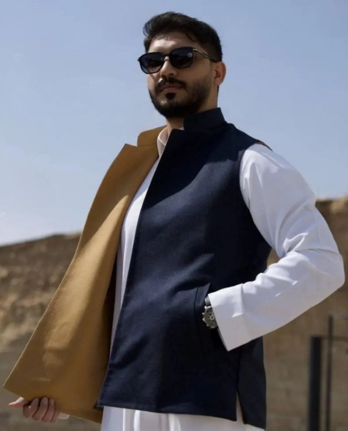 سديري دبل فيس كحلي مع بيج