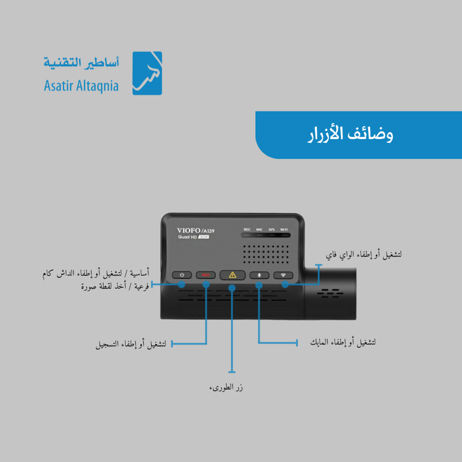 داش كام ثلاث كاميرات أمامية وخلفية وداخلية دقة 2K + فلتر عدسة مجانا