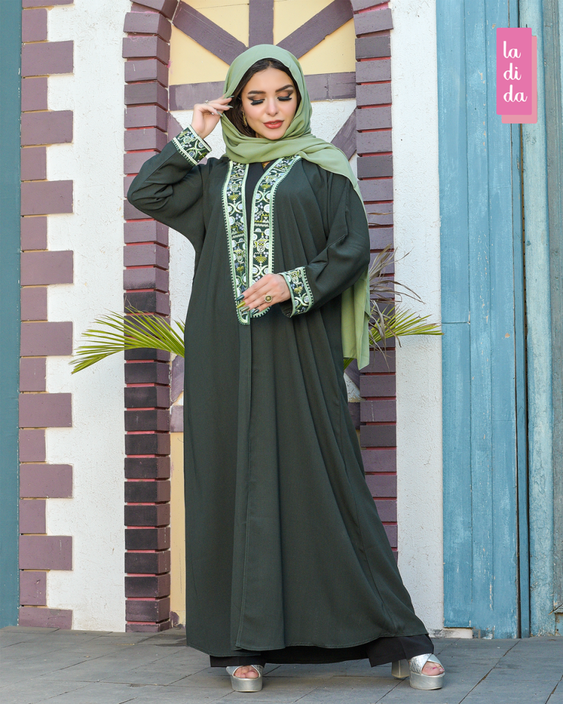 عباية اخضر غامق
