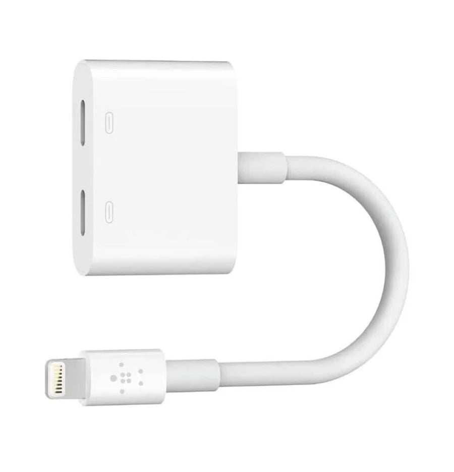 وصلة Belkin للآيفون شحن وسماعة بنفس الوقت