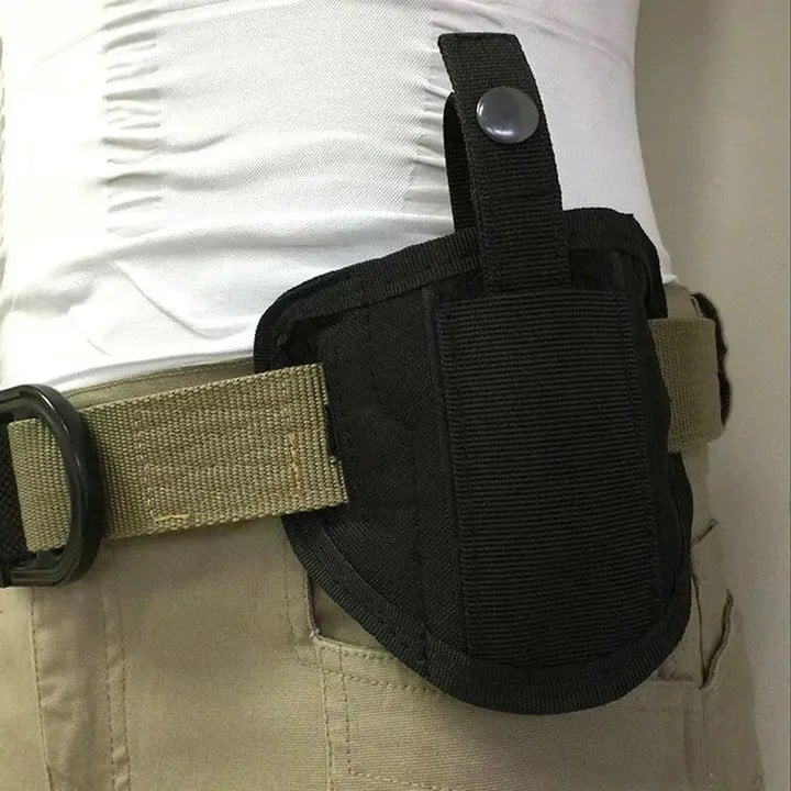 Holster tactical for carrying the pistol, attaches to the belt, secured
