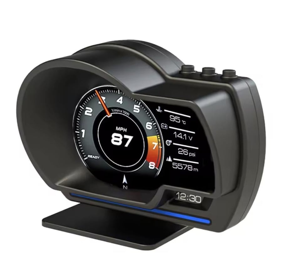جهاز اوبدي قيج عرض الحرارة و موشرات السيارة .. عداد وشاشة عرض ذكية للسيارة - OBD2 + GPS قيادة أسهل ومعلومات سيارتك كلها قدام عينك!