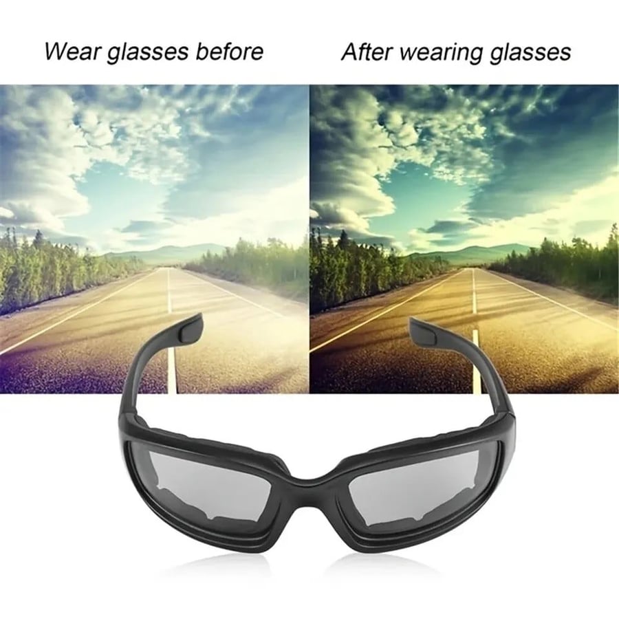 Eye protection glasses suitable for shooting or riding bicycles available with 3 different lenses