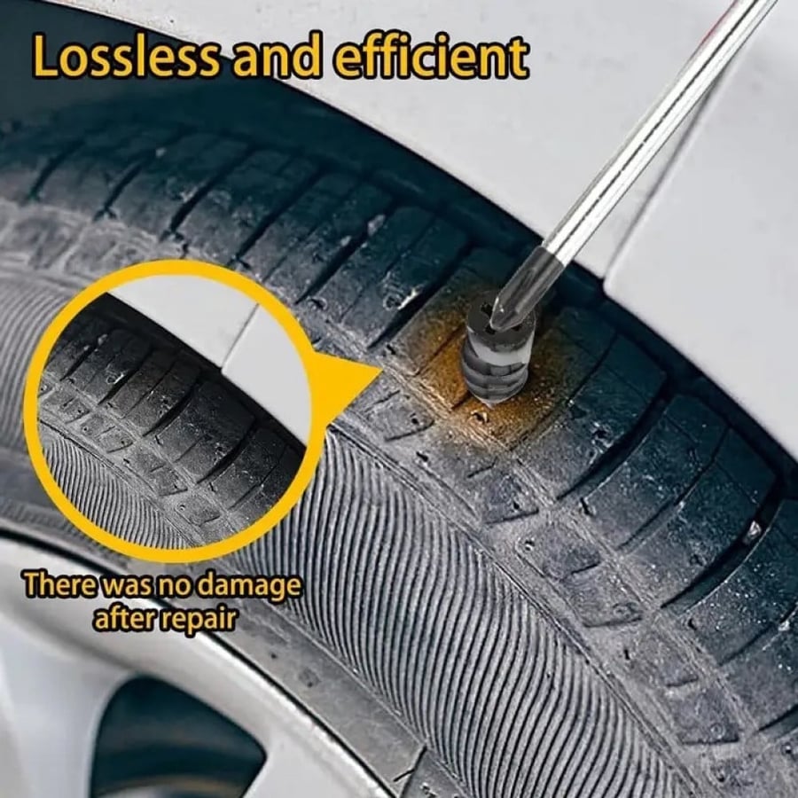 The smart and easy tire patch nail solves the crisis!