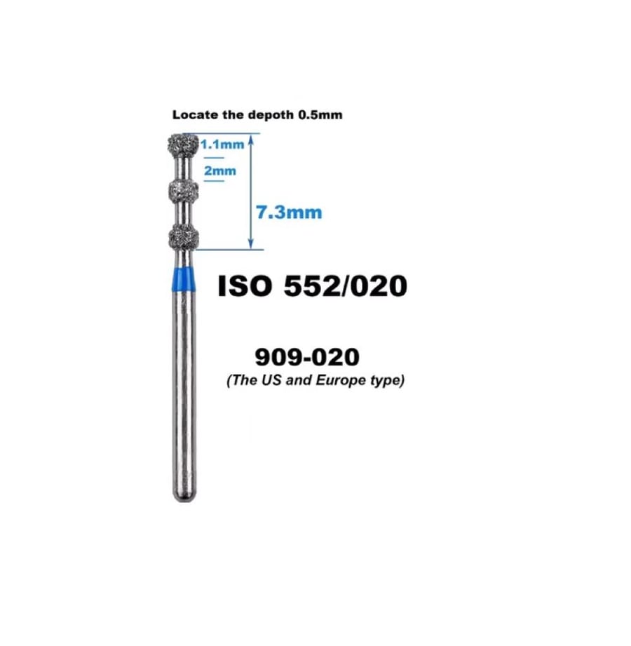 FG DIAMOND BUR  ISO:552/020- (pack of 5) - EX-10