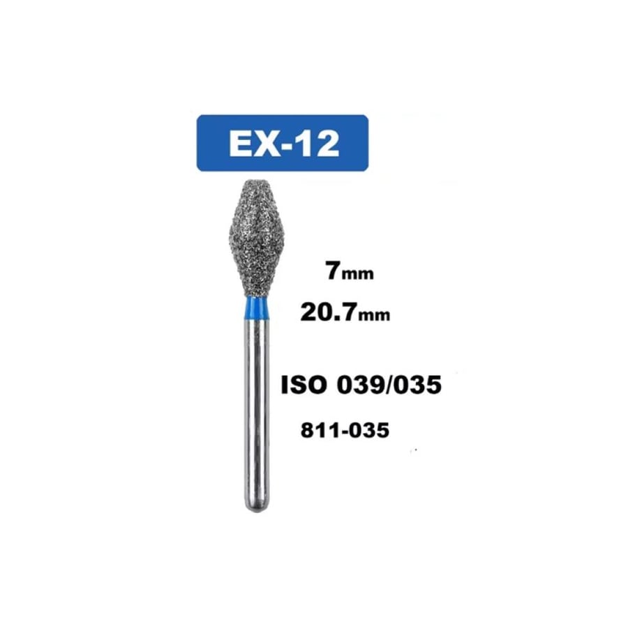 FG DIAMOND BUR  ISO:039/035- (pack of 5) - EX-12