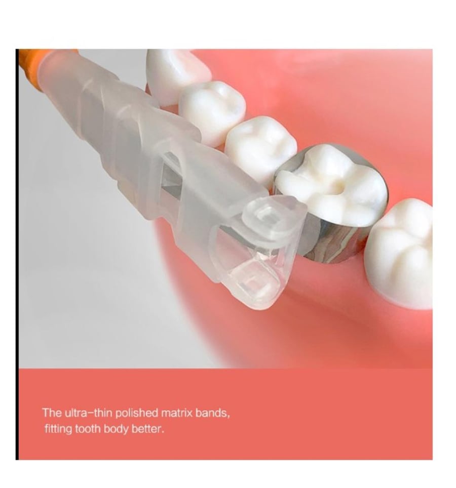 Disposable Adjustable Matrix Band System Red Mylar – With Wings Pack of 24 / DMB1207