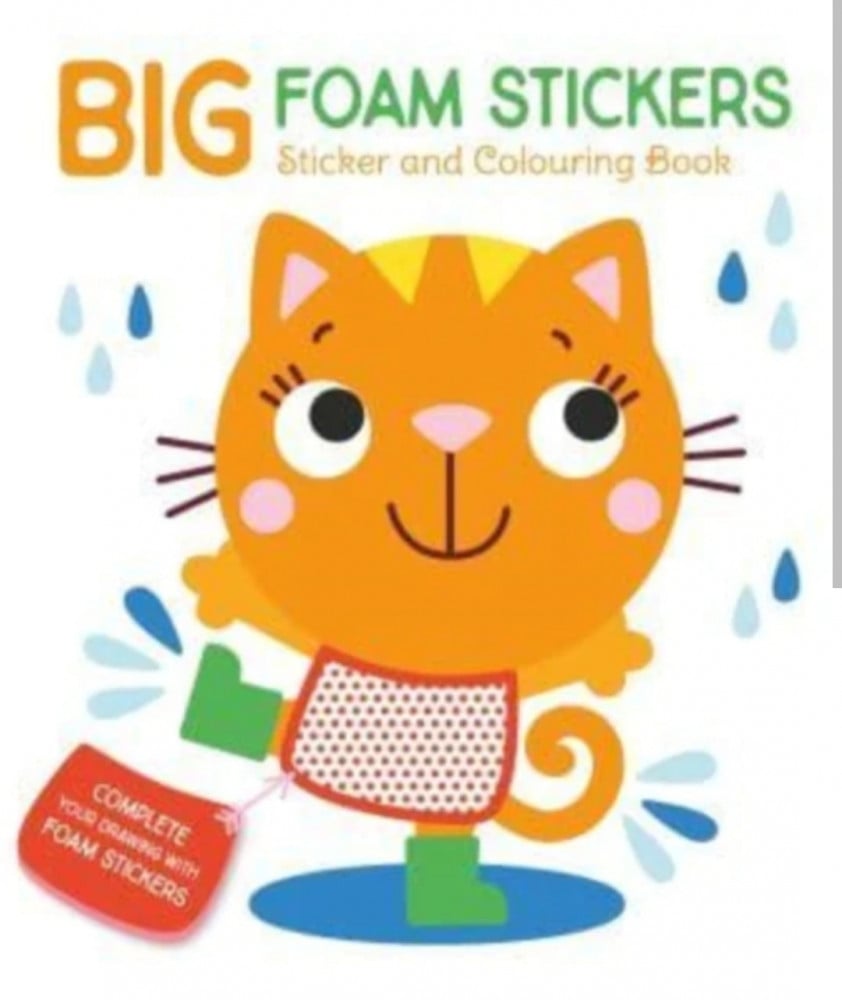 cat(Big Foam Stickers): Sticker and Colouring book