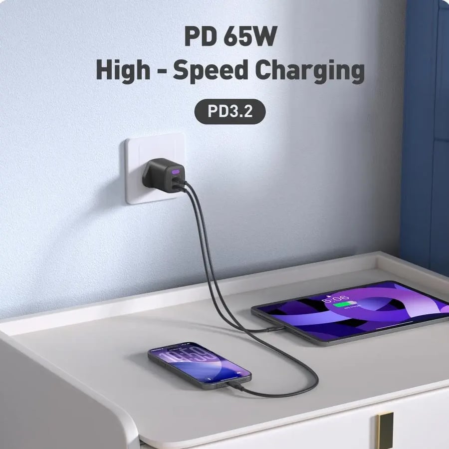 شاحن جداري JODA NeoPlug بقوة 65 واط بمنفذ تايب سي