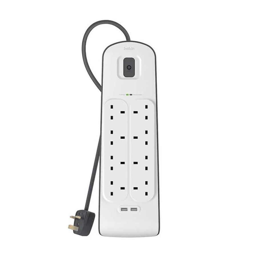 توصيلة بيلكن 8 منافذ طاقه بمنفذين USB