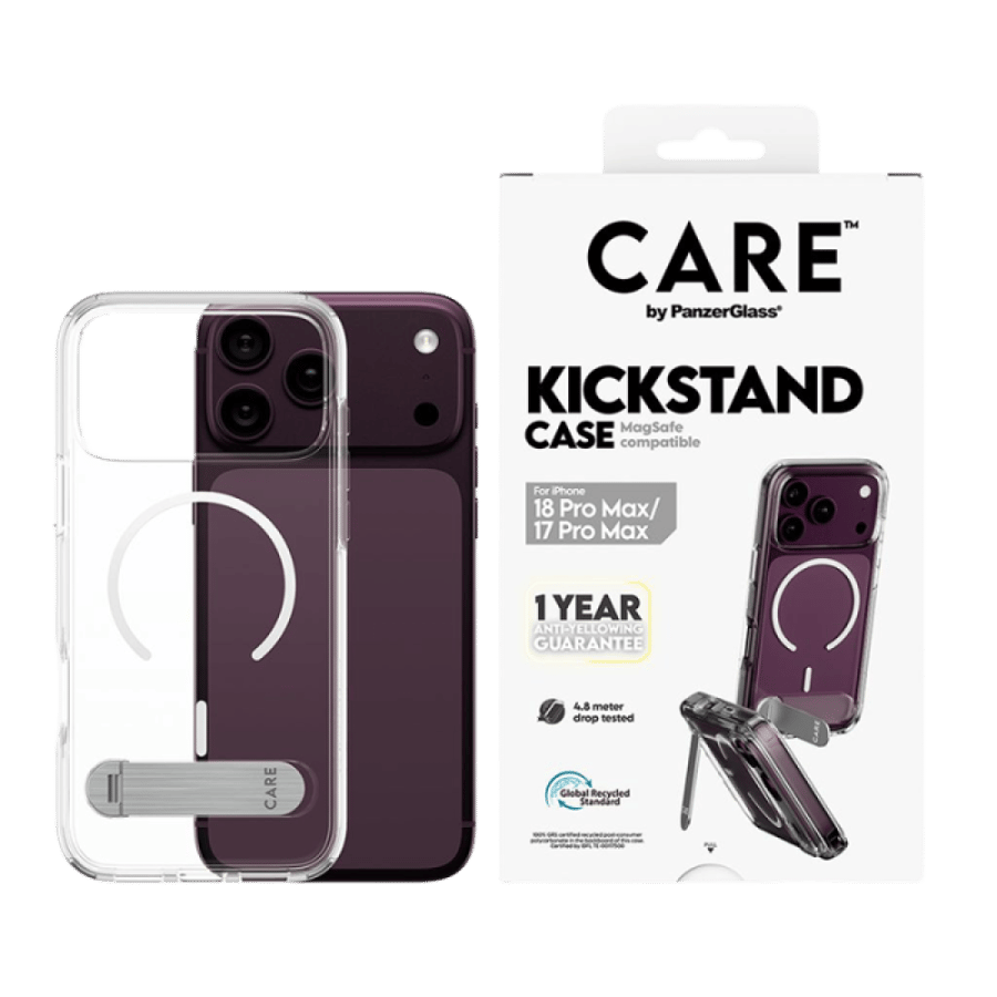 كفر حماية بانزر جلاس CARE اوربان اكسبلورر MagSafe أسود ايفون 18 برو ماكس - شفاف