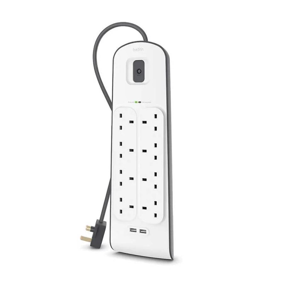 توصيلة بيلكن 8 منافذ طاقه بمنفذين USB