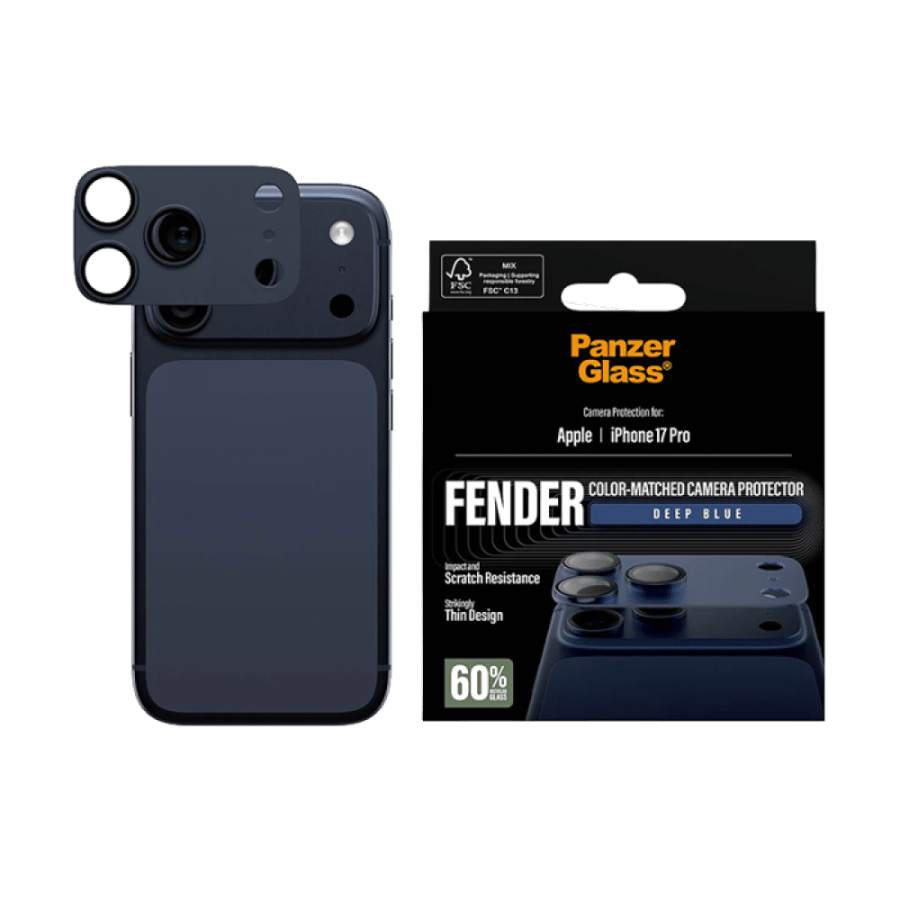 حماية كاميرا بانزر جلاس Fender كاملة ايفون 17 برو - أزرق داكن