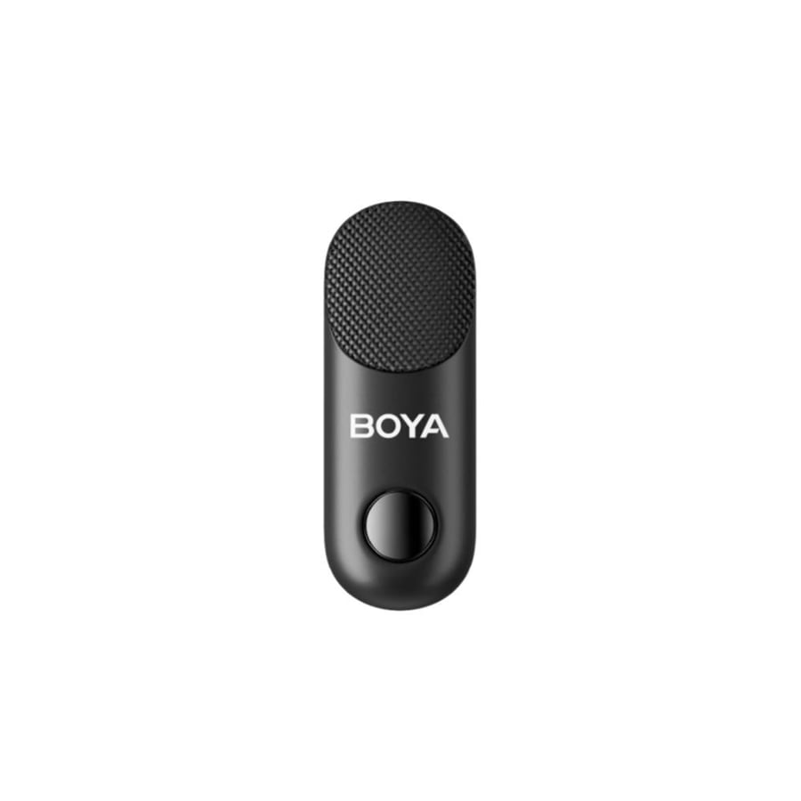 بويا - مايك لاسلكي بعزل ضوضاء ذكي علبة شحن تتحول لمقبض مقابلات مع مرسلين BOYA Magic - اسود