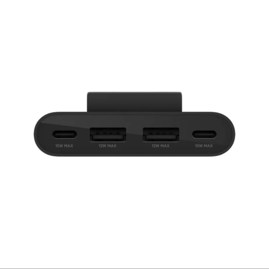 بيلكن - منصة شحن بـ4 منافذ منفذين USB-A ومنفذين تايب سي - اسود