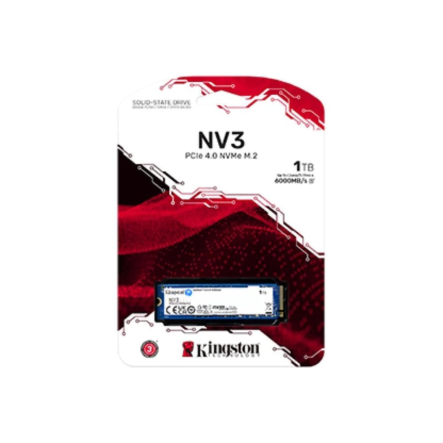 هارديسك داخلي SSD كينجيستون 1 تيرابايت ,M.2 NVMe, SNV3S/1000G, 1Cut