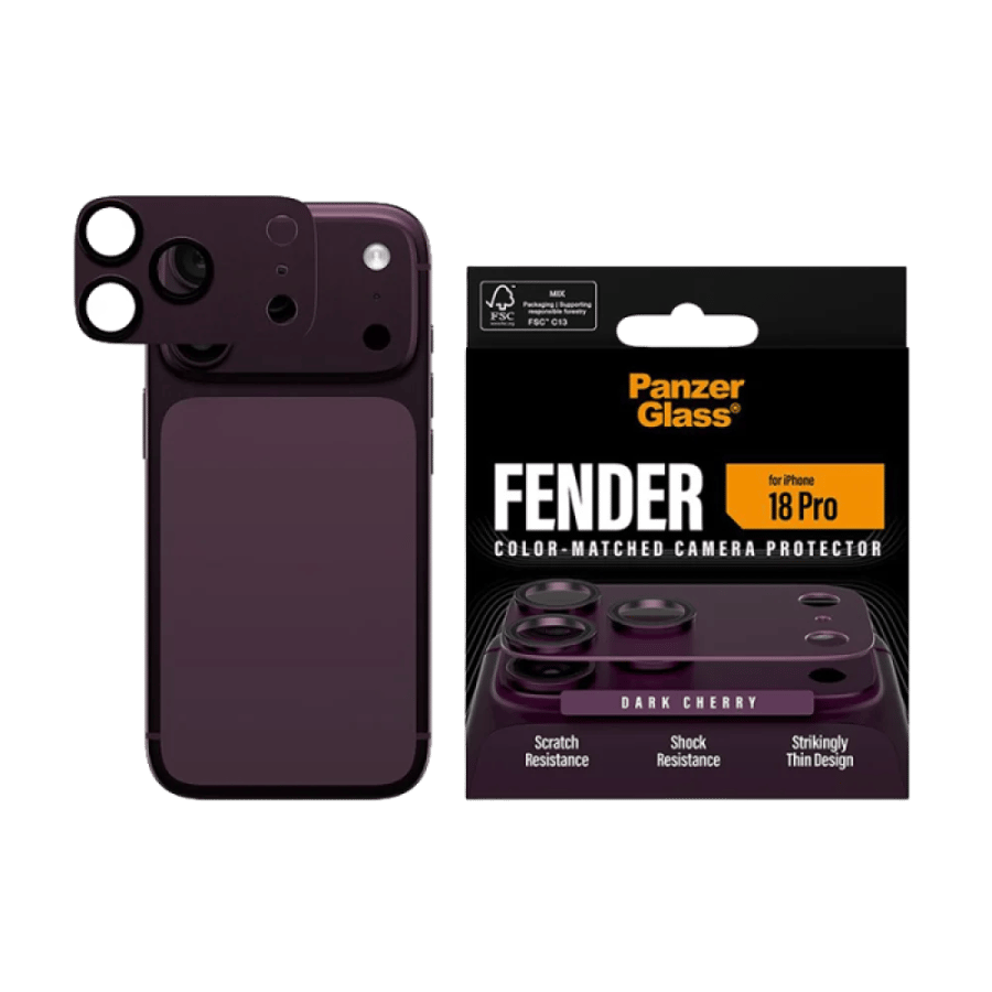 حماية كاميرا بانزر جلاس Fender كاملة ايفون 18 برو - عنابي