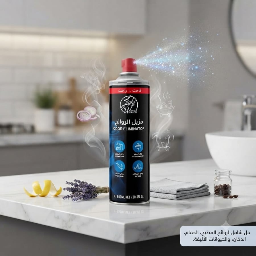 لايت ويف - عرض التوفير مزيل الروائح متعدد الاستخدام 600ml - أسود