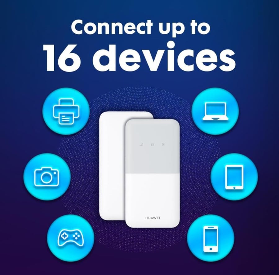 راوتر هواوي متنقل 4G بسرعة 195Mbps E5586