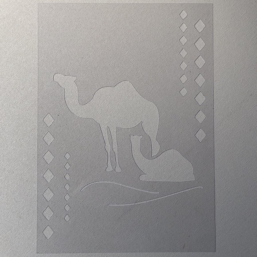 استنسل - زخارف تراثية الابل - جمل