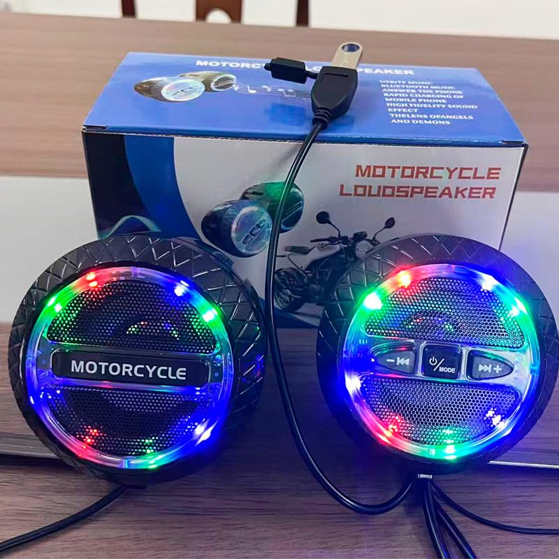 سماعات دراجة نارية مقاومة للماء MT-188 مع إضاءة RGB