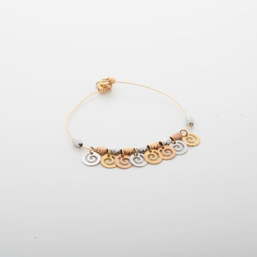 519GKB-2146-TB Children's gold bracelets 21 karat