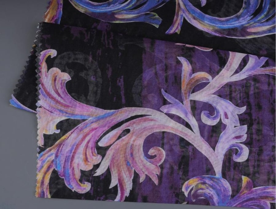 Cotton fabric, digital voile (44812)