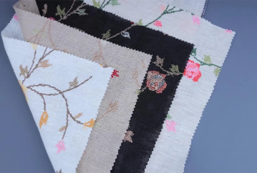 Indian embroidered fabric
