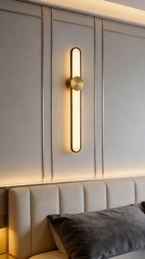 أبليك جدار فاخر Modern Halo LED-ذهبي