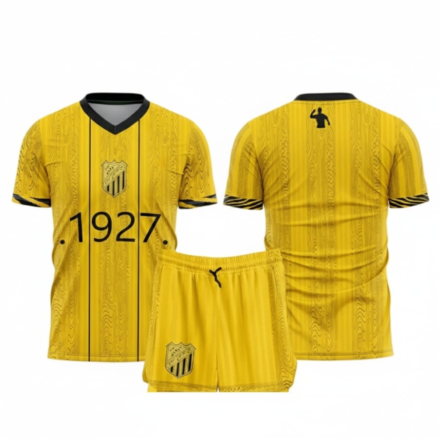 طقم الاتحاد 1927 التاريخي الأصفر تصميم متميز فخم بأعلى جودة لحظة تذكار